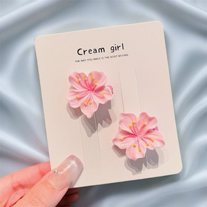 Shu Zhen <b>Hair</b> Ornaments Resin Cherry Blossom Clips And <b>Bands</b> For Women And <b>Girls</b> Fashion Accessories - Product Image 5