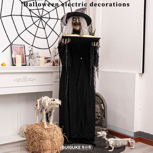 Halloween Son Activé Glowing Sorcière Lecture Livre Salle Secrète Parc D'attractions Électrique Induction Debout Décoration Ornement - Product Image 4