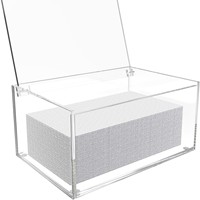 Boîte d'affichage personnalisée en acrylique écologique moderne transparente avec couvercle boîte-cadeau de revêtement UV exclusive transfrontalière