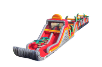 Parcours d'obstacles gonflable Tropical Lava en 3 parties pour la vente