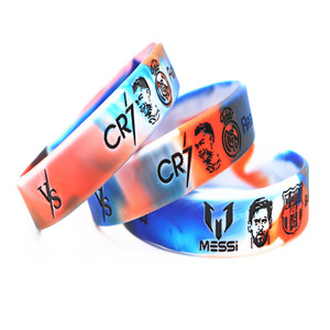 Country Famous Football ACE Pulsera de silicona <span class=keywords><strong>Cristiano</strong></span> <span class=keywords><strong>Ronaldo</strong></span> Debossed Color Filled Sports Pulseras promocionales - Product Image 1