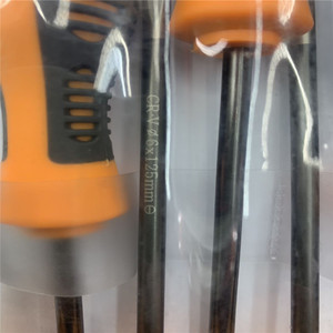 Jeu de tournevis 7 pièces isolés, confortables, avec manche en plastique, multi-usages, orange, en boîte, OEM, 6*125mm, pour usage domestique - Product Image 2
