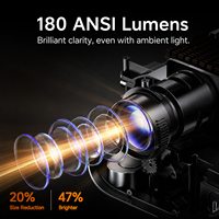 Mini-projecteur LED Android 14 intelligent 720P 180 ANSI Lumen Allwinner H723 Projecteur intelligent Kingsway MINI LCD Projetor El Proyector