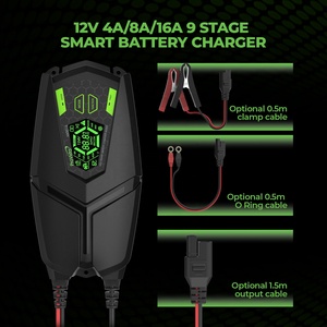 เครื่องชาร์จแบตเตอรี่รถยนต์อเนกประสงค์16A 12V พร้อมจอแสดงผล LCD เครื่องชาร์จแบตเตอรี่ IP65 9ขั้นตอน - Product Image 2