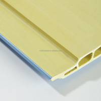 Panneaux muraux en PVC imitation bois, panneaux de plafond décoratifs 3D, revêtement mural intérieur imperméable pour salon, chambre, appartement, villa