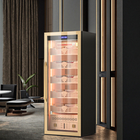 Humidor intelligent haut de gamme pour cigares, armoire de réfrigération à température unique, bois de cèdre, contrôle de l'humidité réglable 60-80%
