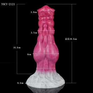 YOCY Dildo de Fantasía con Forma de Pene de Perro y Nudo Grande, con Fuerte Ventosa, de Silicona Suave, Plug Anal para Mujeres, Masturbador, Juguete Sexual para Adultos con Forma de Pene Animal - Product Image 6