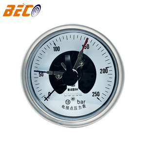 Manomètre industriel à contact électrique en acier inoxydable de 4 pouces, 250 bars, connecteur arrière, manomètre à oxygène - Product Image 2