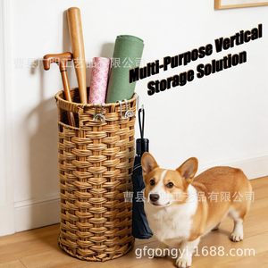 Panier de rangement en osier pour parapluies et clubs de golf, idéal pour les hôtels et les salons - Product Image 2