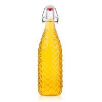 Bouteilles en verre hermétiques à couvercle rabattable pour la fermentation maison du kombucha et la fabrication de sodas gazeux (vente en gros)