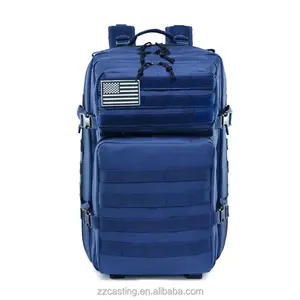 Lacivert kırmızı 50l taktik sırt çantası 3-Day paketi ile 3l su hidrasyon seyahat için, iş, kamp, avcılık, yürüyüş, spor