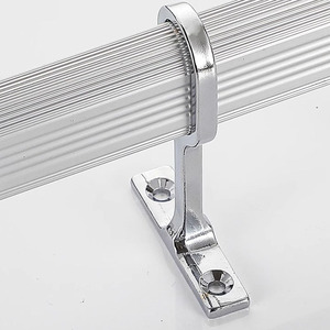 Support de tringle à vêtements en alliage de zinc, fixation au plafond, support de tringle de penderie non détachable D057BD057 - Product Image 1