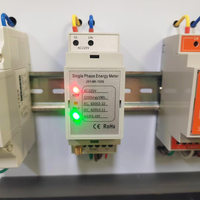 Moniteur de puissance électrique intelligent monophasé JSY-MK-1039, 35 mm, rail DIN, tension, courant, enregistreur de données Modbus, compteur solaire