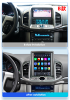 CARUPEZ Radio de Auto con Pantalla Táctil LCD IPS de 9.7 Pulgadas, Transmisor FM, Android Auto, GPS, CarPlay, USB, AC para Chevrolet Capativa 2011-2017