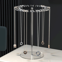 Boîte de présentation d'anneaux en acrylique personnalisée, boîte de rangement transparente pour bijoux avec éclairage LED et couvercle verrouillable