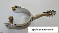 Éperons d'équitation occidentaux de haute qualité Horshi, toucher doux, dynamiques, en acier inoxydable, éperons sculptés, éperons d'équitation en laiton allemand incrustés