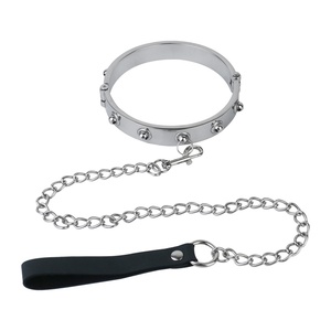 Collar de Bondage Fistsx SM para Juegos de Sumisión, Collar de Tracción de Acero Inoxidable Plateado, Juego de Roles Fetichista, Juguetes Sexuales para Adultos, Venta al por Mayor - Product Image 2