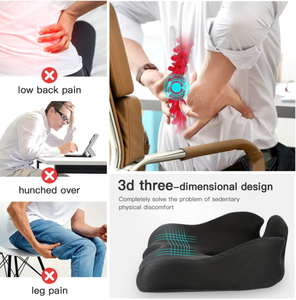 <span class=keywords><strong>Coussin</strong></span> de siège <span class=keywords><strong>ergonomique</strong></span> pour chaise de bureau, soulagement des douleurs du coccyx et de la sciatique, oreiller pour hémorroïdes, mousse à mémoire de forme, grand carré, <span class=keywords><strong>gel</strong></span> rafraîchissant - Product Image 6