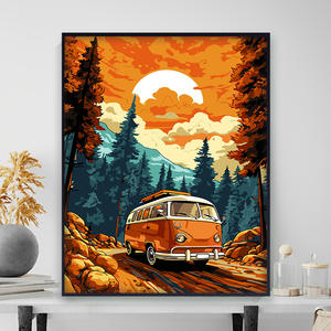 Pittura a olio digitale dipinta a mano con colori acrilici a cielo stellato pittura decorativa con soggetto curativo - Product Image 4