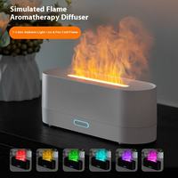 Humidificateur Électronique Intelligent USB à Évaporation, Ion Négatif, Design Coloré pour Bureau, Flamme Artificielle, Machine d'Aromathérapie pour Voiture et Camping-car