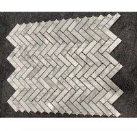 Produits personnalisables, mosaïque en pierre de marbre gris brillant mat 300x300