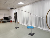 Kit de support de toile de fond réglable en aluminium ESI pour mariage, fête, salon professionnel, scène, photographie
