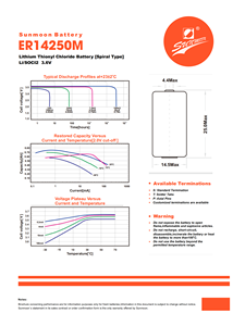 Batteria al litio-cloruro di sodio (Li-SOCl2) 1/2A <span class=keywords><strong>ER14250M</strong></span> 3.6V 750mAh per giocattoli, sicurezza, stoccaggio, tracciamento, elettrodomestici - Product Image 5