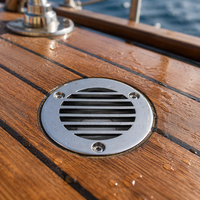 Drain de pont de bateau, en acier inoxydable 316, avec couvercle poli argenté, accessoires marins pour navires