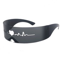 Nouvelles Lunettes Confortables à Monture Cœur Creux, Tendance, Dégradées, Rectangulaires, Style Hip-Hop, Technologie Futuriste, Durables, Sans Monture, Anti-UV
