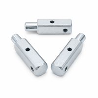 Connecteur hexagonal en acier au carbone zingué, goupille de positionnement filetée, quincaillerie industrielle personnalisée