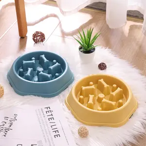 Factory Multiple Colour 500ml Plastic Slow Eating Food Large Dog Food Bowl Dog Feeding Bowl Slow Feeder Dog Bowl