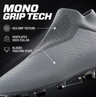Chaussures de football grises en tricot, crampons de football à enfiler, semelle extérieure en TPU, semelle intermédiaire en EVA, légères, respirantes, antidérapantes, résistantes à l'usure, personnalisables