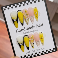 Vente en gros OEM – Faux ongles carrés faits à la main à presser, pour femmes