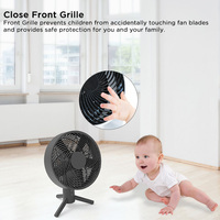 Ventilateur de table 10 pouces, nouveau design, circulation d'air, moteur AC, télécommande tactile, plastique noir, ventilateur électrique de bureau domestique