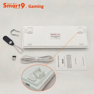 Clavier mécanique sans fil Smart9 68 touches, mini format ANSI, 3 modes, rétroéclairage RGB complet, hot-swap, pour PC Gaming et bureau - Product Image 5