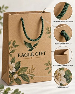 Bolsa de Papel Kraft Marrón para Regalos, Venta al Por Mayor de Fábrica, Impresión de Logotipo de Alta Calidad, Bolsa Pequeña - Product Image 6