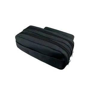 Étui à stylos double couche imprimé football avec fermeture éclair pour garçons/filles – Meilleurs cadeaux – Fournitures scolaires en tissu 2D dessin animé pour enfants - Product Image 6