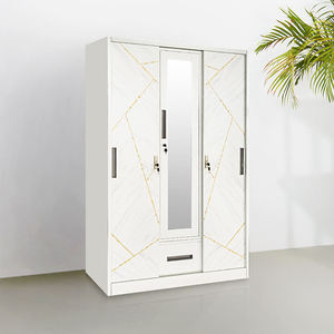 Modern Designed Steel Printed Mirror Steel Wardrobes Living Room Bedroom Furniture With <strong>Clothes</strong> <strong>Storage</strong> <strong>Units</strong> - Product Image 3