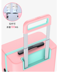 Valigia Trolley Leggera in Plastica PC Stile Macaron, Guscio Rigido Silenzioso con Ruote Girevoli e Gancio Portatile per Vacanze - Product Image 3