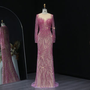 Janc ember LSZ684 Schöne Perlen Schwere Perlen Volle Ärmel Meerjungfrau Abend Party Proms - Product Image 3