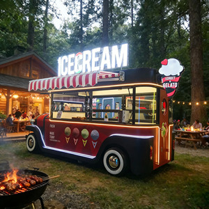Camion de restauration électrique avec four et vitrine, cuisine mobile pour pain et pâtisserie, idéal pour les halls de restauration - Product Image 1