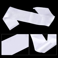 Écharpe en satin blanc vierge pour concours de beauté, occasions spéciales (Noël, anniversaires, remises de diplômes), cadeaux, personnalisable avec logo DIY