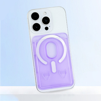 Étui de téléphone transparent personnalisé avec porte-cartes magnétique, coque de téléphone transparente mate en PC, pochette pour cartes pour iPhone 18 17