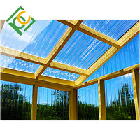 UNQ feuille ondulée transparente en polycarbonate plastique dur transparent pour panneaux de toiture de serre
