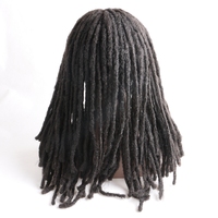 Harmony Hair – Dreadlocks synthétiques de 18 pouces pour hommes et femmes, sans dentelle, noirs, synthétiques basse température, densité 130 %, fabriqués à la machine