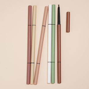 Paquet de 6 couleurs de haute qualité Crayon à sourcils mince végétalien à double extrémité avec logo personnalisé Crayon à sourcils automatique triangle à pointe ultra fine - Product Image 3