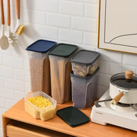 Nouvelle conception en promotion : Contenant alimentaire hermétique carré en PP de 1,2 L, ensemble multifonctionnel pour cuisine et maison avec couvercle