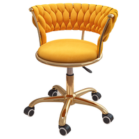 Tabouret de bar en métal pour salon de coiffure, salon de manucure, chaise pivotante confortable à hauteur réglable, tabouret de coiffeuse pour chambre à coucher, tabouret mobile pour la maison