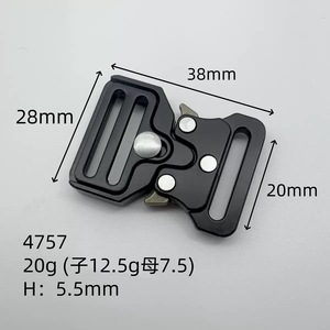 Proveedor al por mayor Hebilla de Liberación lateral de <span class=keywords><strong>metal</strong></span> de 20mm y 25mm Hebilla de inserción de bolsa de <span class=keywords><strong>metal</strong></span> Hebilla de liberación rápida - Product Image 4