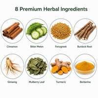 Thé Équilibre Glycémique Cannelle Fenugrec Melon Amer Berbérine Feuille de Mûrier Curcuma Herbes Naturelles 5g 30 Sachets OEM